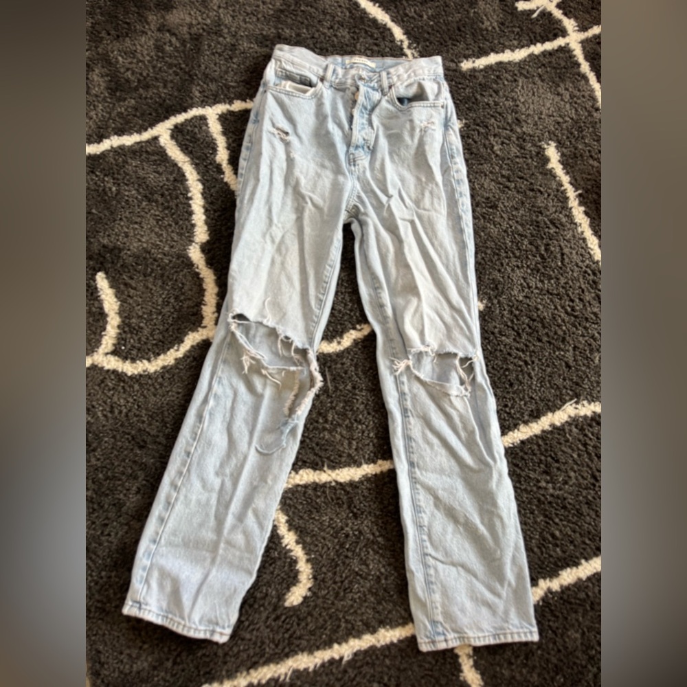 Pacsun Light Blue Distressed Dad Jeans Women's Jeans - size 27